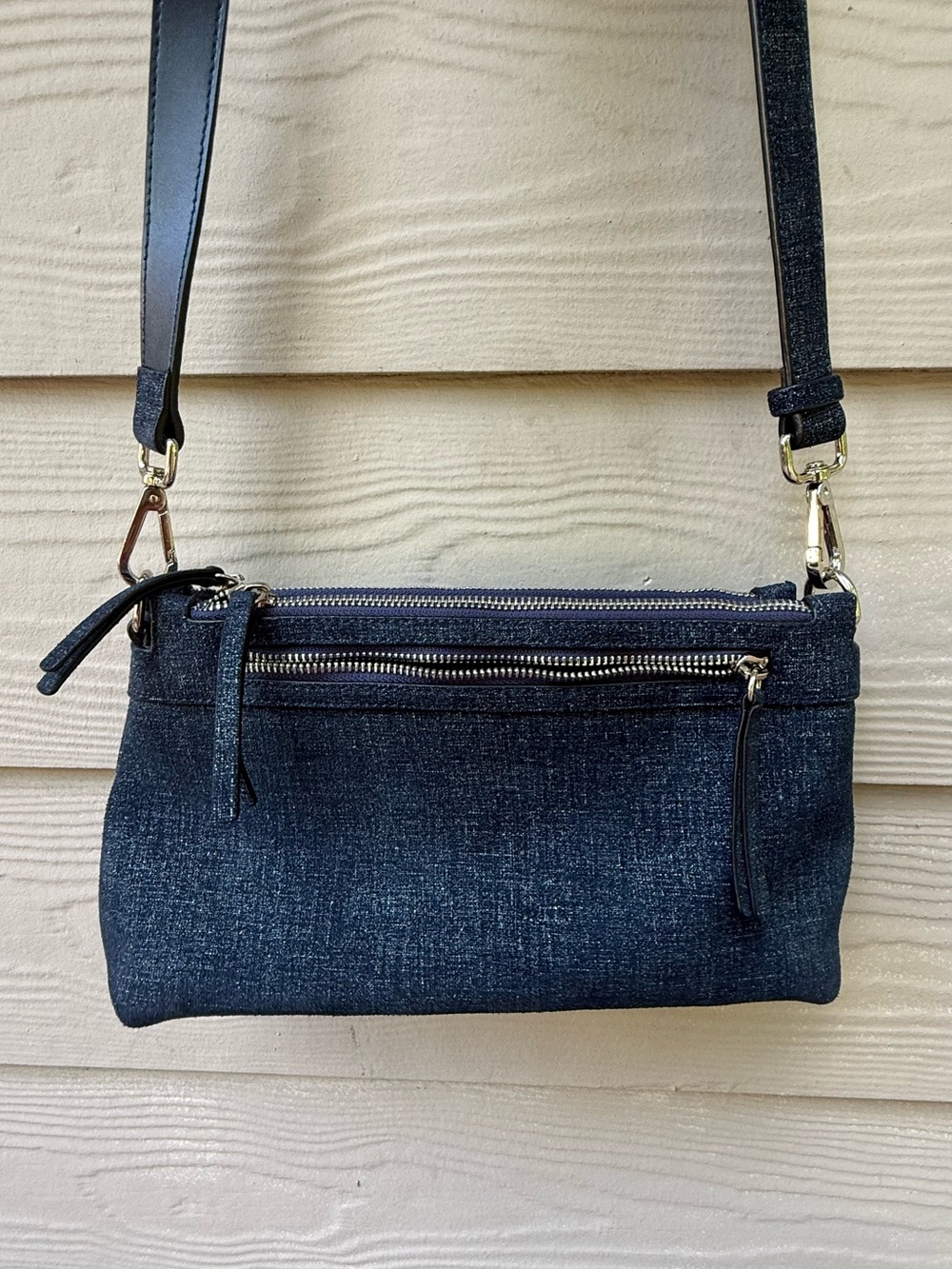 Sondra Roberts denim crossbody bag